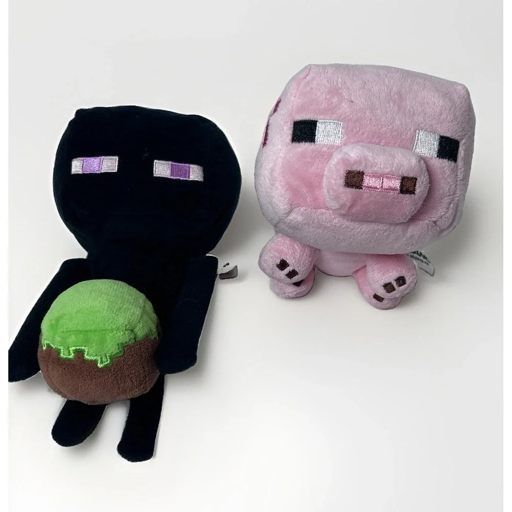 Minecraft Mojang Jinx Plushies Pink Pig Enderman
